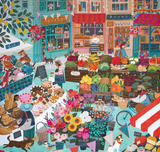 English Green Market - Victoria Ball | Eeboo | 1000 Pieces | Jigsaw Puzzle - Puzzles +