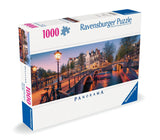 Evening in Amsterdam | Ravensburger | 1000 Pieces | Panoramic Jigsaw Puzzle - Puzzles +
