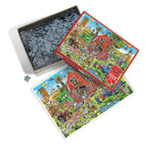Farmyard Folly | Doodletown | Cobble Hill | 1000 Pieces | Jigsaw Puzzle - Puzzles +