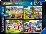 Favourite Pastimes - Happy Days No.7 | Ravensburger | 4 X 500 Pieces | Jigsaw Puzzle - Puzzles +