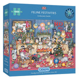 Feline Festivities - Linda Jane Smith | Gibsons | 1000 Pieces | Jigsaw Puzzle - Puzzles +