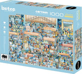 Fish Market | Botop Blackcard | 1000 Pieces | Jigsaw Puzzle - Puzzles +