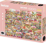 Flower Market | Botop Blackcard | 1000 Pieces | Jigsaw Puzzle - Puzzles +