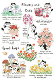 Flowers Cats | Botop Blackcard | 300 Pieces | Jigsaw Puzzle - Puzzles +