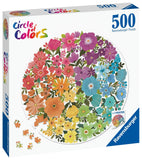 Flowers - Circle Of Colours | Ravensburger | 500 Pieces | Circular Jigsaw Puzzle - Puzzles +