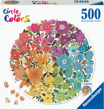 Flowers - Circle Of Colours | Ravensburger | 500 Pieces | Circular Jigsaw Puzzle - Puzzles +