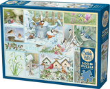 Garden Birds in Winter - Jane Shasky | Cobble Hill | 500 Pieces | Jigsaw Puzzle - Puzzles +