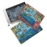 Gone Fishing | Doodletown | Cobble Hill | 1000 Pieces | Jigsaw Puzzle - Puzzles +