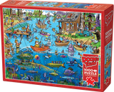 Gone Fishing | Doodletown | Cobble Hill | 1000 Pieces | Jigsaw Puzzle - Puzzles +
