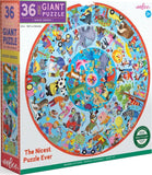 Good Deeds | Eeboo | 36 XXL Pieces | Round Jigsaw Puzzle - Puzzles +