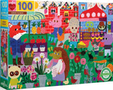 Green Market - Monika Forsberg | Eeboo | 100 Pieces | Jigsaw Puzzle - Puzzles +