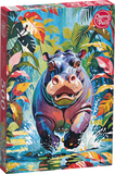 Happy Hippo | CherryPazzi | 500 Pieces | Jigsaw Puzzle - Puzzles +