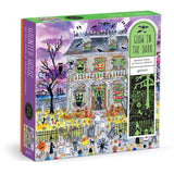 Haunted House - Michael Storrings | Glow in the Dark | Galison | 500 Pieces | Jigsaw Puzzle - Puzzles +