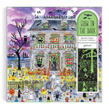 Haunted House - Michael Storrings | Glow in the Dark | Galison | 500 Pieces | Jigsaw Puzzle - Puzzles +