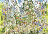 Himalayan Habitat - Funky Zoo | Marino Degano | Heye | 1000 Pieces | Jigsaw Puzzle