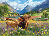 Highland Cows - Leann Kate | Eurographics | 1000 Pieces | Jigsaw Puzzle - Puzzles +