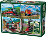 Historic Locomotives | Cobble Hill | 1000 Pieces | Jigsaw Puzzle - Puzzles +