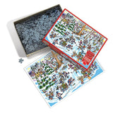 Hockey Town | Doodletown | Cobble Hill | 1000 Pieces | Jigsaw Puzzle - Puzzles +