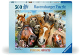 Horsing Around - Selfies | Ravensburger | 500 Pieces | Jigsaw Puzzle - Puzzles +
