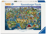 Illustrated World Map | Ravensburger | 5000 Pieces | Jigsaw Puzzle - Puzzles +