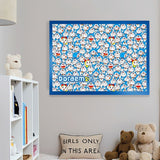Impossible - Doraemon | Botop Blackcard | 1000 Pieces | Jigsaw Puzzle - Puzzles +