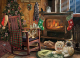 Kittens by the Stove - Robert Giordano | Cobble Hill | 500 Pieces | Jigsaw Puzzle - Puzzles +