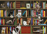 Kitty Librarians - Robert Giordano | Cobble Hill | 1000 Pieces | Jigsaw Puzzle - Puzzles +