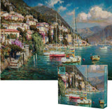Lake Como - Yuri Obukhovsky | Grateful House | 1000 Pieces | Jigsaw Puzzle - Puzzles +