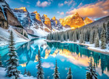 Lake Moraine In Winter | HDR Photography | Eurographics | 1000 Pieces | Jigsaw Puzzle - Puzzles +