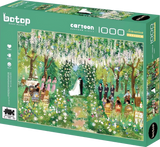 Lawn Wedding | Botop Blackcard | 1000 Pieces | Jigsaw Puzzle - Puzzles +
