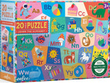 Learn the Alphabet - Sarah Walsh | Eeboo | 20 XL Pieces | Jigsaw Puzzle - Puzzles +