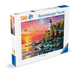 Lighthouse At Sunset | Ravensburger | 500 Pieces | Jigsaw Puzzle - Puzzles +