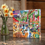 London Market - Victoria Tentler-Krylov | Eeboo | 1000 Pieces | Jigsaw Puzzle - Puzzles +
