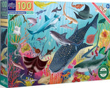 Love Of Sharks - Uta Krugmann | Eeboo | 100 Pieces | Jigsaw Puzzle - Puzzles +