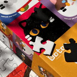 Lucky Cat | Botop Blackcard | 300 Pieces | Jigsaw Puzzle - Puzzles +