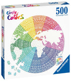 Mandala - Circle Of Colours | Ravensburger | 500 Pieces | Circular Jigsaw Puzzle - Puzzles +