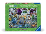 Minecraft Mobs | Minecraft | Ravensburger | 1000 Pieces | Jigsaw Puzzle - Puzzles +