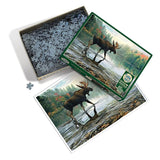 Moose Crossing - Russell Cobane | Cobble Hill | 1000 Pieces | Jigsaw Puzzle - Puzzles +
