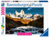 Mount Fitz Roy - Patagonia | Beautiful Mountains | Ravensburger | 1000 Pieces | Jigsaw Puzzle - Puzzles +