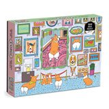 Museum Of The Corgi - Ava Puckett | Galison | 1000 Pieces | Jigsaw Puzzle - Puzzles +