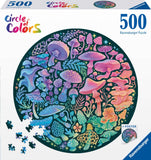 Mushrooms - Circle Of Colours | Ravensburger | 500 Pieces | Circular Jigsaw Puzzle - Puzzles +