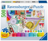 Needlework Station | Ravensburger | 500 Extra Large Pieces | Jigsaw Puzzle - Puzzles +
