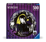Nevermore Academy - Wednesday | Ravensburger | 500 Pieces | Circular Jigsaw Puzzle - Puzzles +