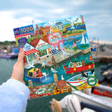 New England Wharf - Uta Krogmann | Eeboo | 1000 Pieces | Jigsaw Puzzle - Puzzles +