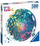 Ocean - Circle Of Colours | Ravensburger | 500 Pieces | Circular Jigsaw Puzzle - Puzzles +