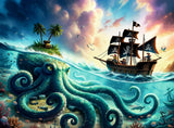 Octopus Treasure | Ravensburger | 100 XXL Pieces | Jigsaw Puzzle - Puzzles +