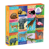 Painted Safari | Mudpuppy | 500 Pieces | Jigsaw Puzzle - Puzzles +