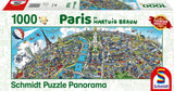 Paris - Hartwig Braun | Schmidt | 1000 Pieces | Panorama Jigsaw Puzzle - Puzzles +