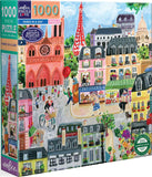 Paris in a Day - Jennifer Orkin Lewis | Eeboo | 1000 Pieces | Jigsaw Puzzle - Puzzles +