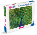 Peacock | Colourful Animals | Ravensburger | 500 Pieces | Jigsaw Puzzle - Puzzles +